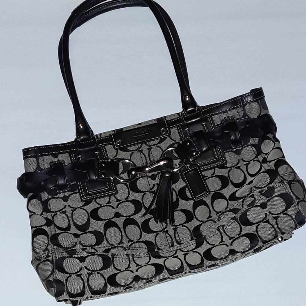 Coach Hampton signature jacquard black  f15665
